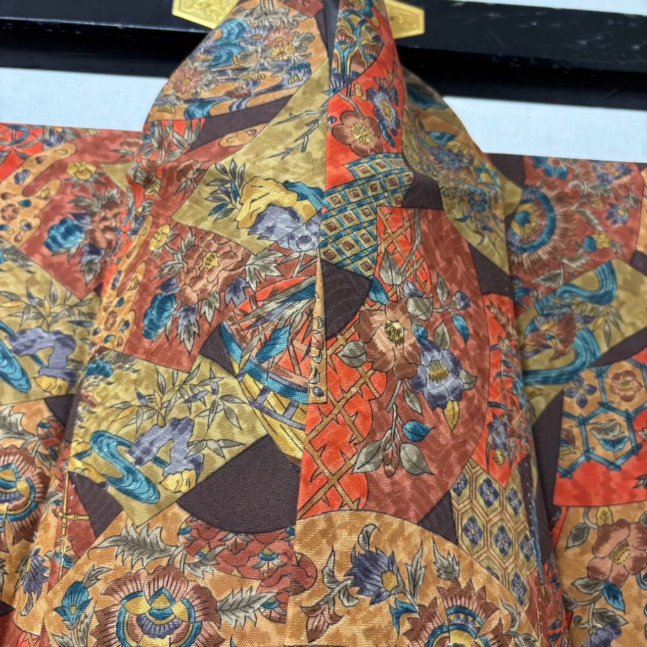 紬 更紗 裄65.5 正絹 美しい染め 袷 着物 MK-2647 - メルカリ