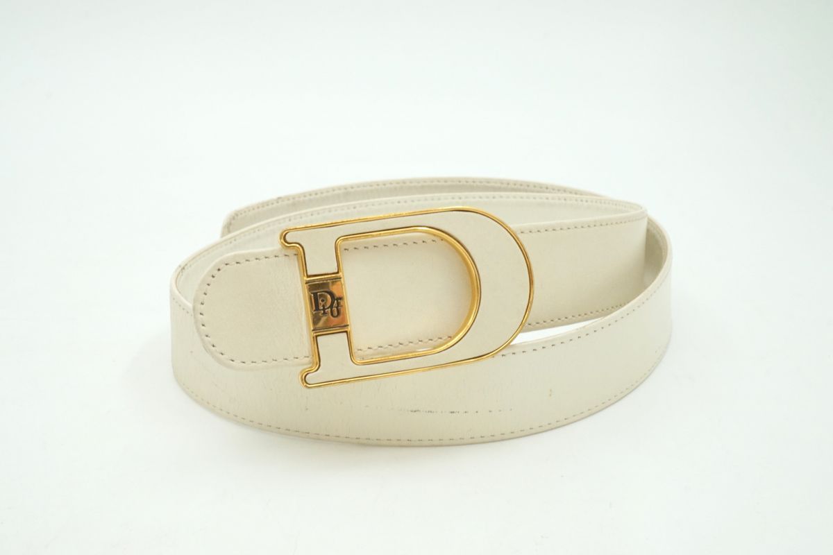 Dior CDロゴバックル ベルト ゴールド金具 クリスチャン ディオール ヴィンテージ レディース 75(約M) Dロゴ