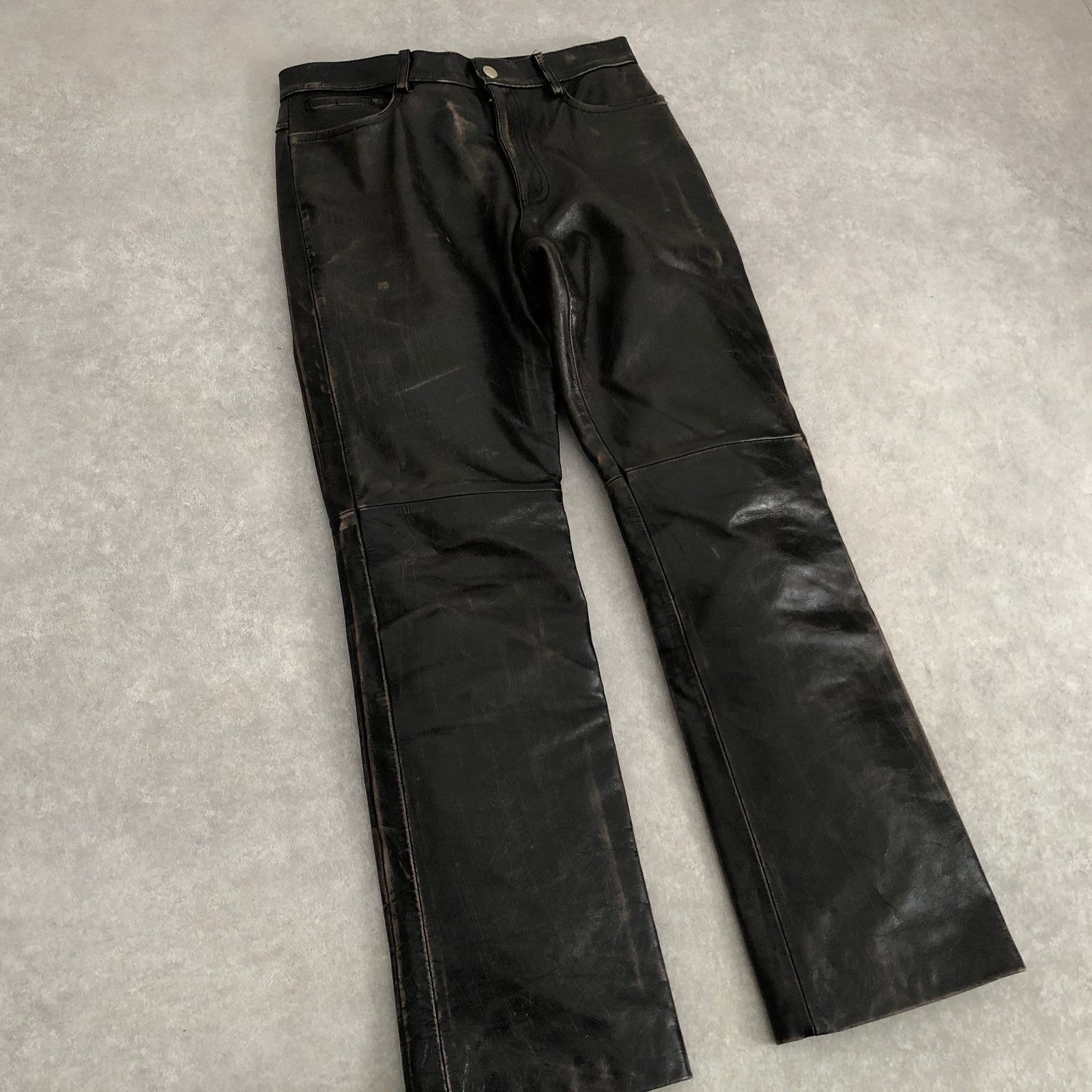 Jean Paul GAULTIER Archive vintage 牛革カウレザー パンツ ジャン