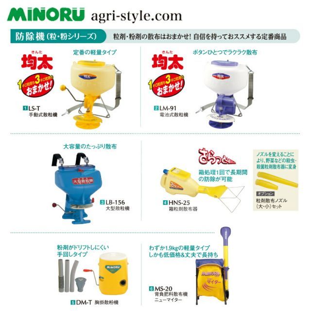 みのる産業 2台セット品 防除機 箱粒剤散布機 さらっと HNS 25 箱処理1回で長期間の防除が