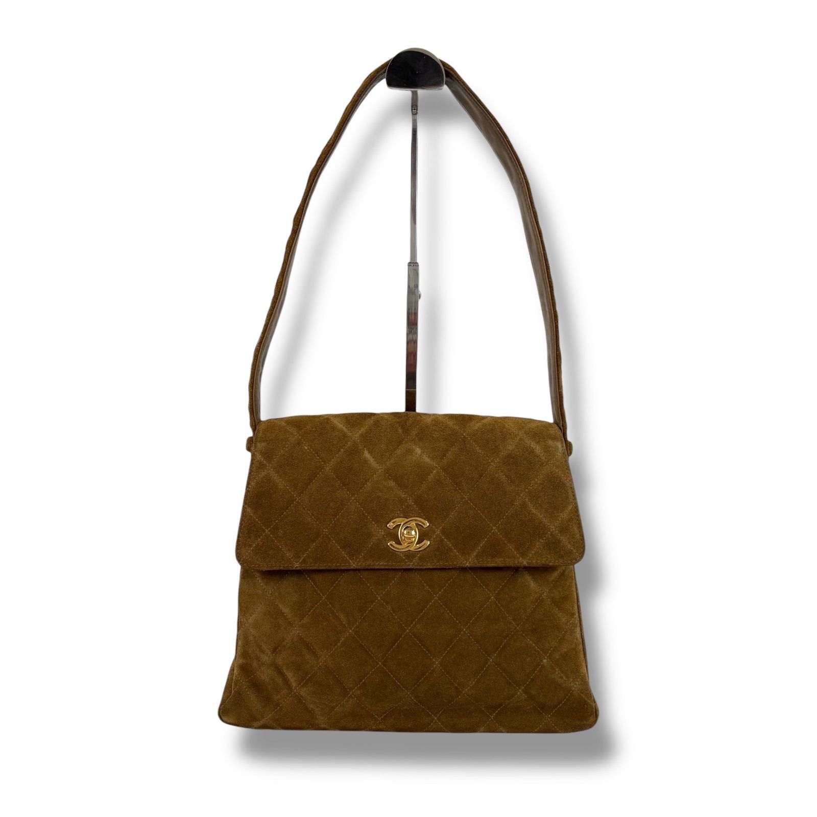 シャネル CHANEL ワンショルダーバッグ ブラウン スエードレザー 