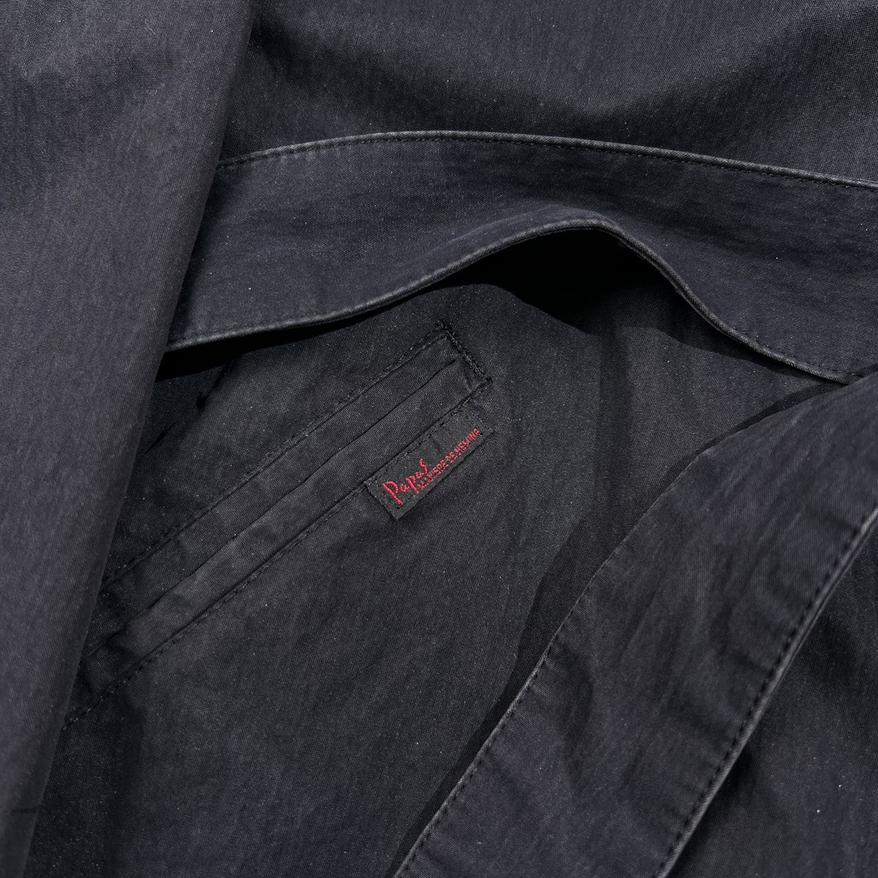 Papas パパス ベルト付き ロング コート サイズ M /ネイビー/メンズ