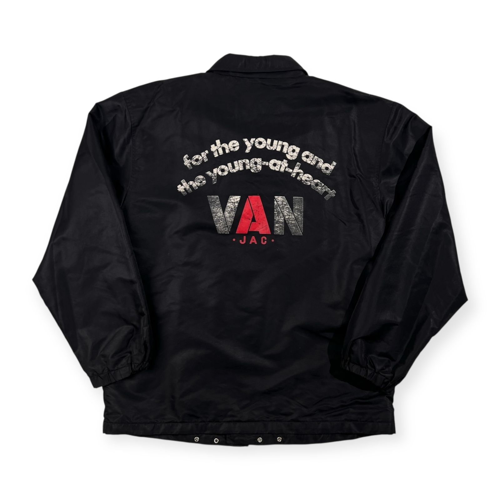VAN JAC ヴァンジャケット　VL-20231 中綿ナイロンジャケット VAN JAC ヴァンジャケット バックプリント コーチジャケット メンズL
