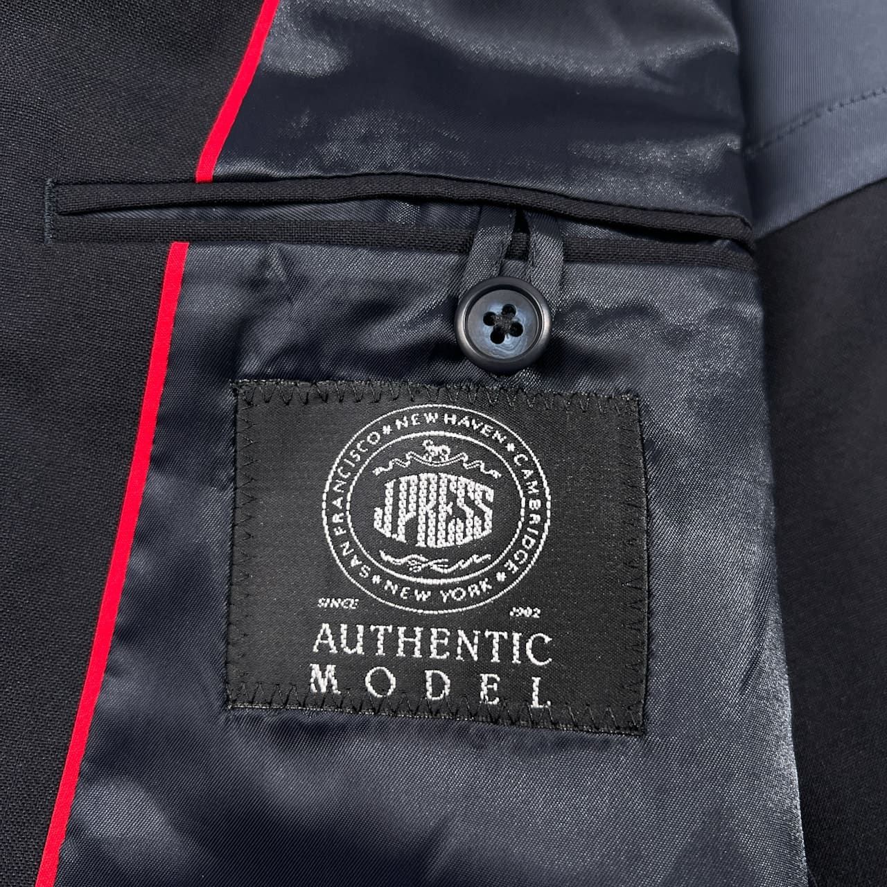 J.PRESS ジェイプレス 金ボタン 段返り3B テーラードジャケット 紺ブレ