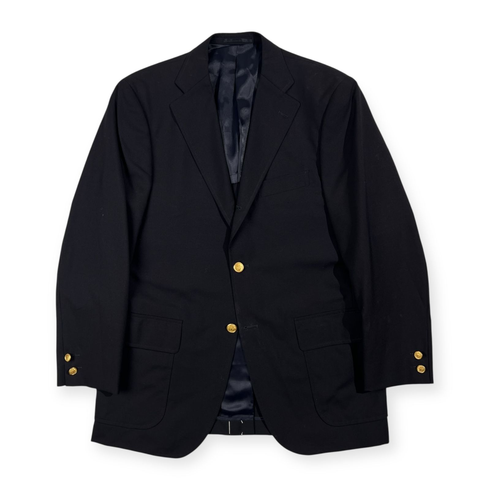 J.PRESS ジェイプレス 金ボタン 段返り3B テーラードジャケット 紺ブレ