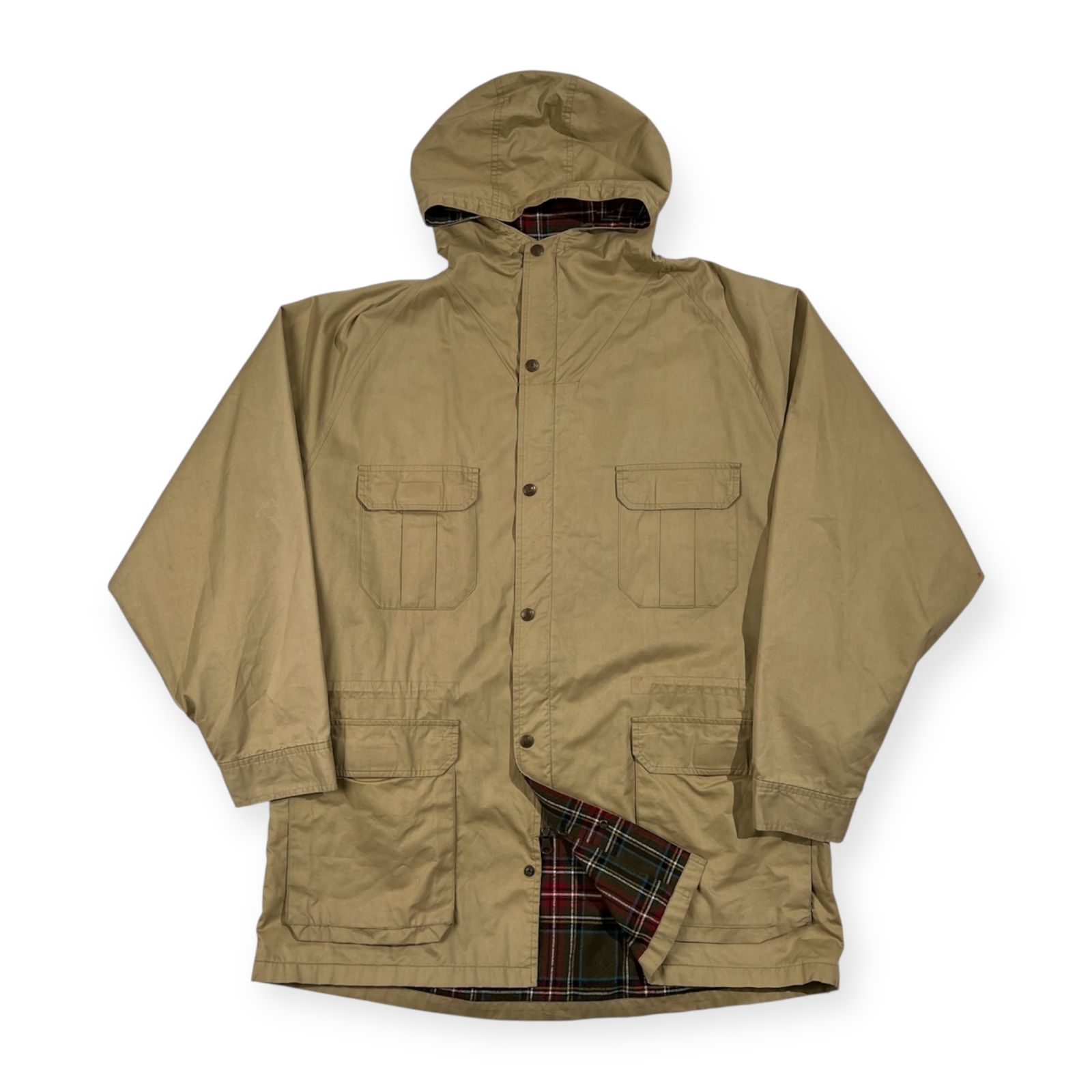 希少 BARACUTA バラクータ 裏チェック フランネル マウンテンパーカー サイズ 4L /メンズ/ビンテージ/ベージュ 希少 BARACUTA バラクータ 裏チェック フランネル マウンテンパーカー
