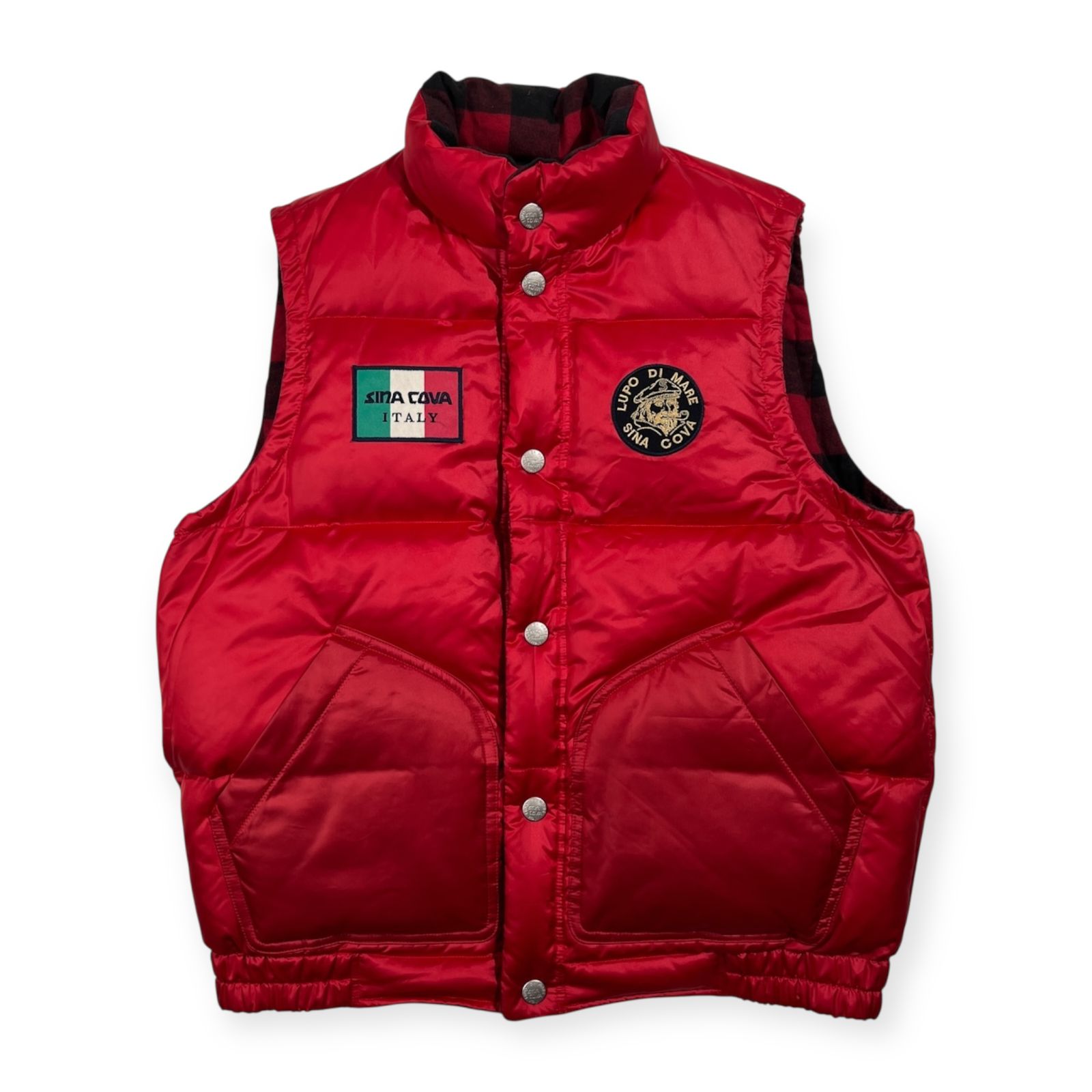 SINA COVA シナコバ リバーシブル ダウンベスト ワッペン サイズ L