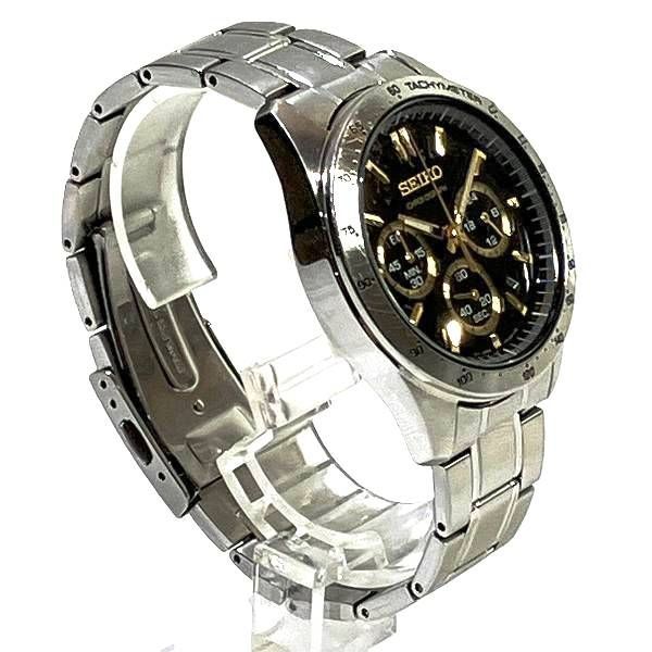 セイコー スピリット 8T63-00D0 クォーツ ブラック×ゴールド文字盤