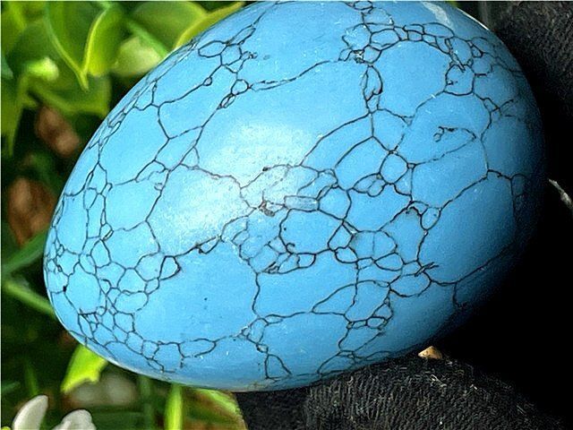 ターコイズトルコ石原石磨き石　水晶　観賞石 約：1415g 超綺麗ターコイズ（トルコ石）原石183J3-123J32b