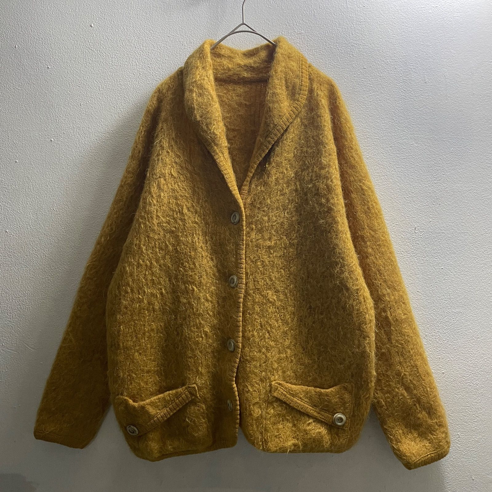 ヨーロッパ 80s 70s Vintage モヘア カーディガン セーター ニット 