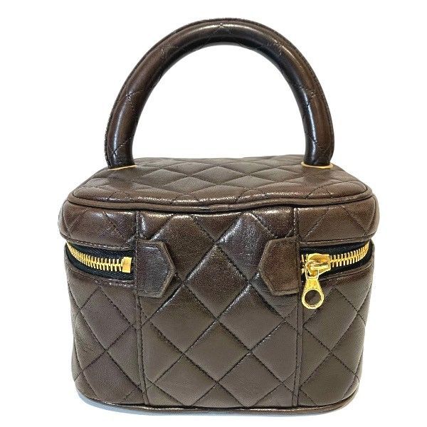 シャネル CHANEL マトラッセ バニティ ブラウン バッグ ハンドバッグ