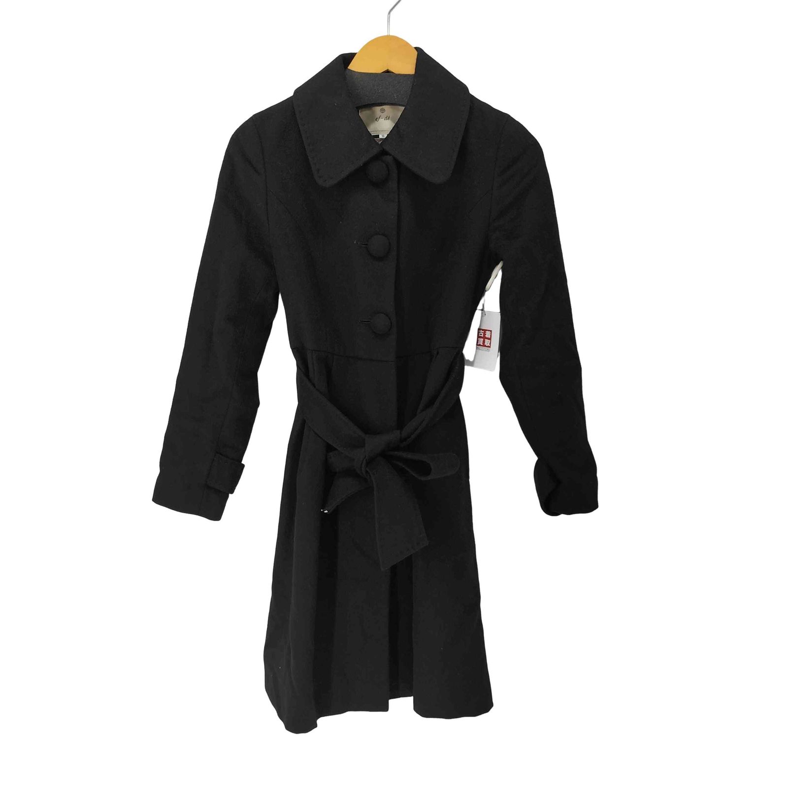 カシミヤコート efde エフデ エフデ ef-de Pure Cashmere カシミヤ100 ラウンドカラー コート