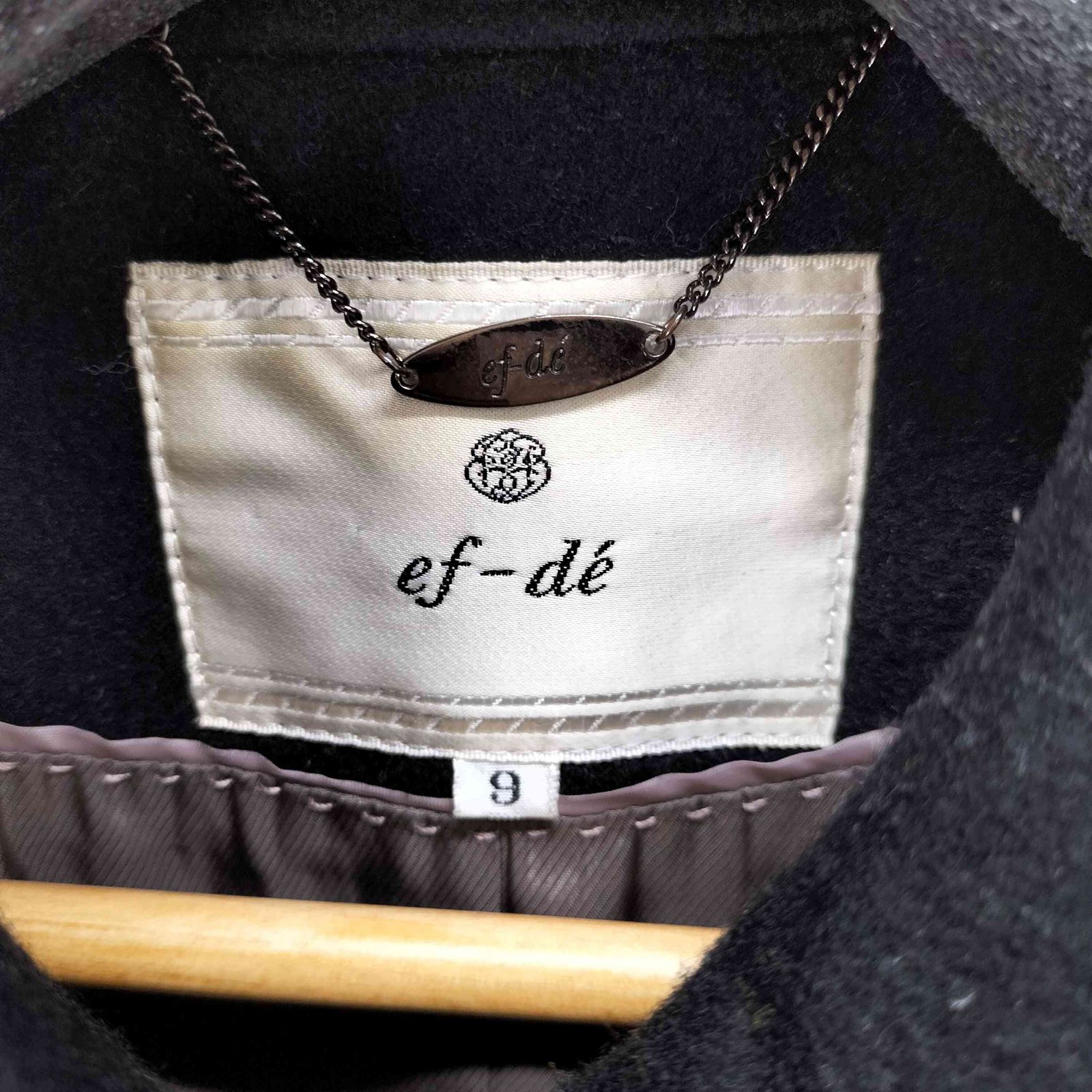 エフデ ef-de Pure Cashmere カシミヤ100 ラウンドカラー コート