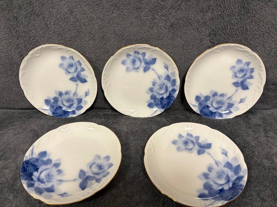 ☆ 大倉陶園 ブルーローズ 15cm 銘々皿 小皿 5枚セット - メルカリ