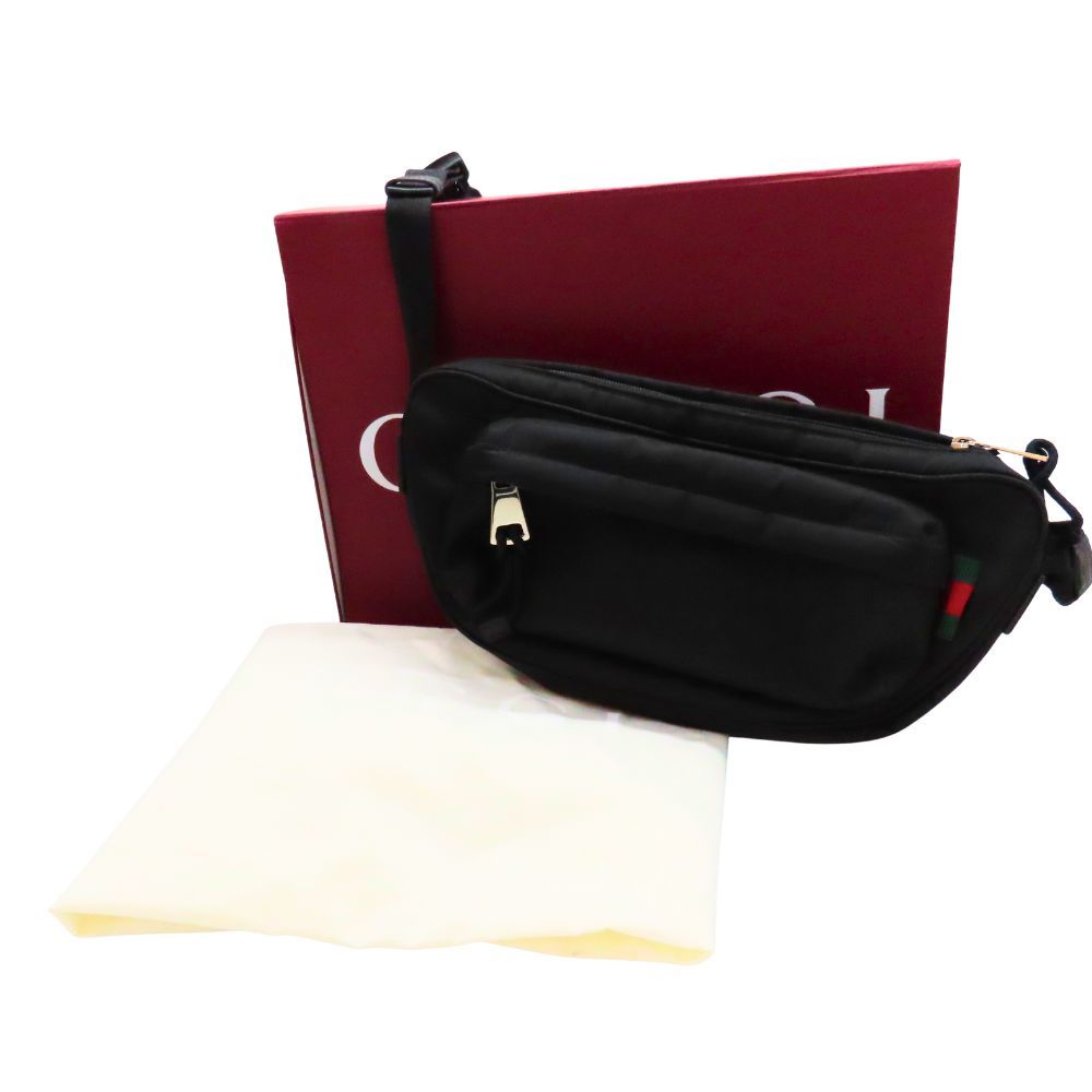 グッチ 802096 FADUM ボディバッグ 中古】GUCCI グッチ ショルダーバッグ 802096 FADUM ナイロン ブラック