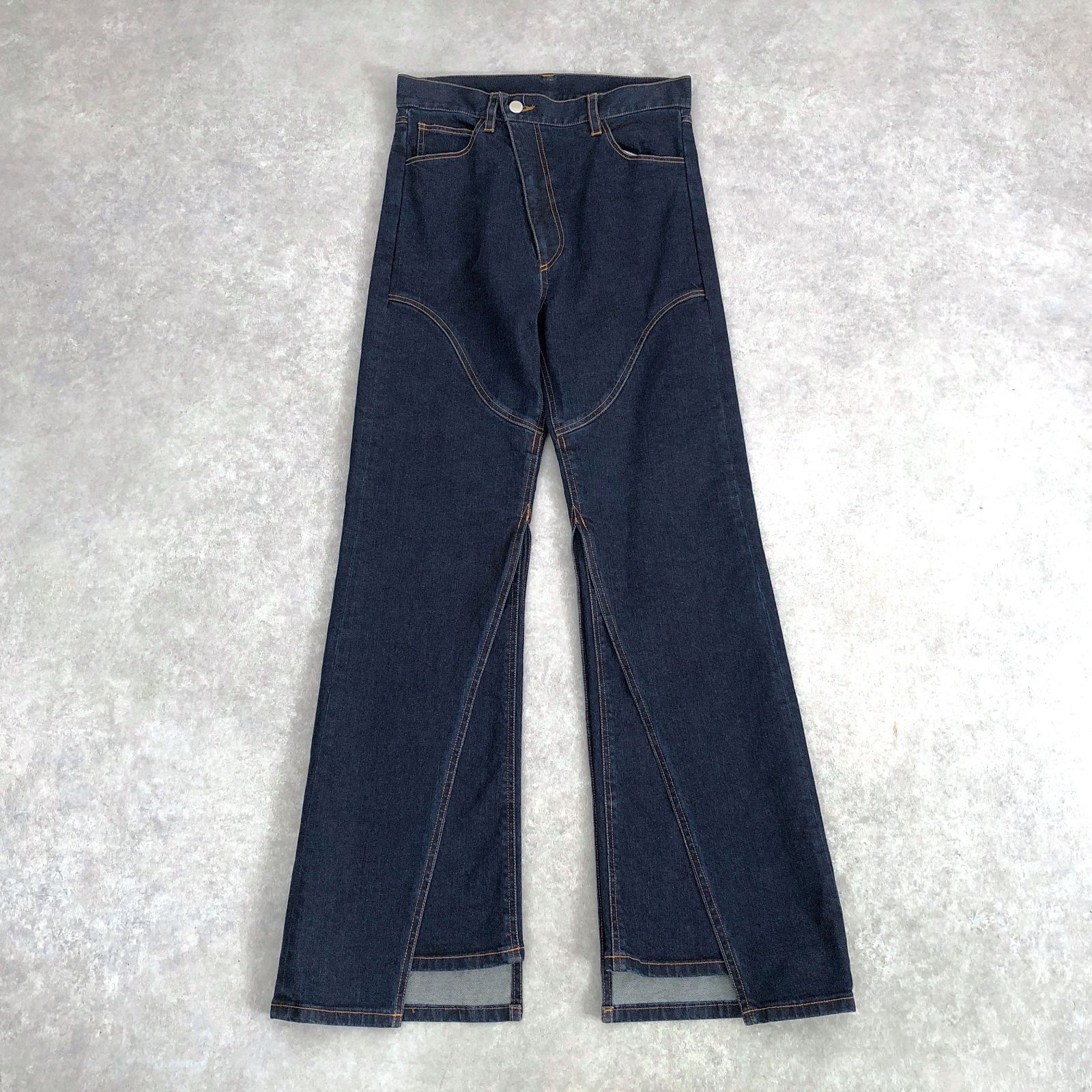 美品 定価4.1万 MUKAI LAYERED SLIM DENIM PANTS レイヤード デニム 