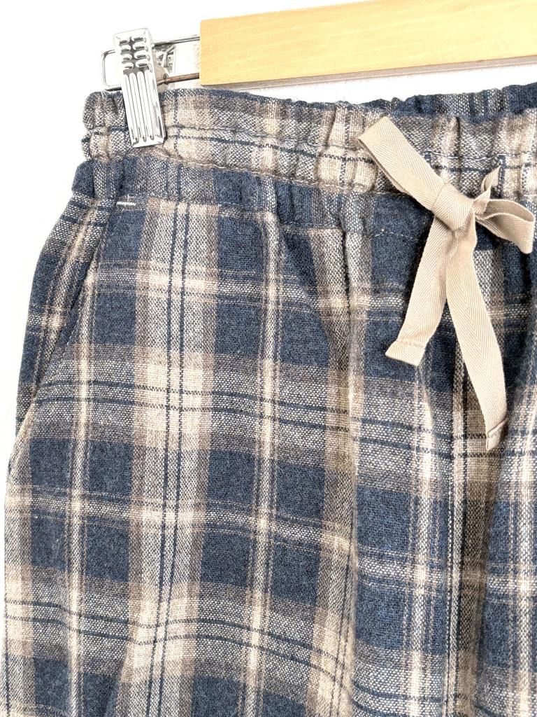 UNIVERSAL TISSU　ユニヴァーサルティシュ　エターミンチェックジャガードパンツ　日本製　F（フリー）　ネイビー　グレージュ　ベージュ他　カジュアル　送料込み　6461536