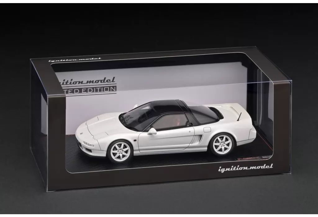 中古】ミニカー 1/18 HONDA NSX NA1(パールホワイト) With Display