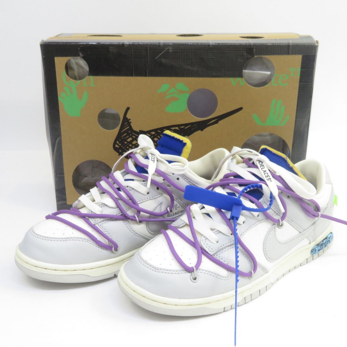 OFF NIKE ナイキ DM1602-107 ×OFF WHITE DUNK LOW SAIL NEUTRAL GRAY
