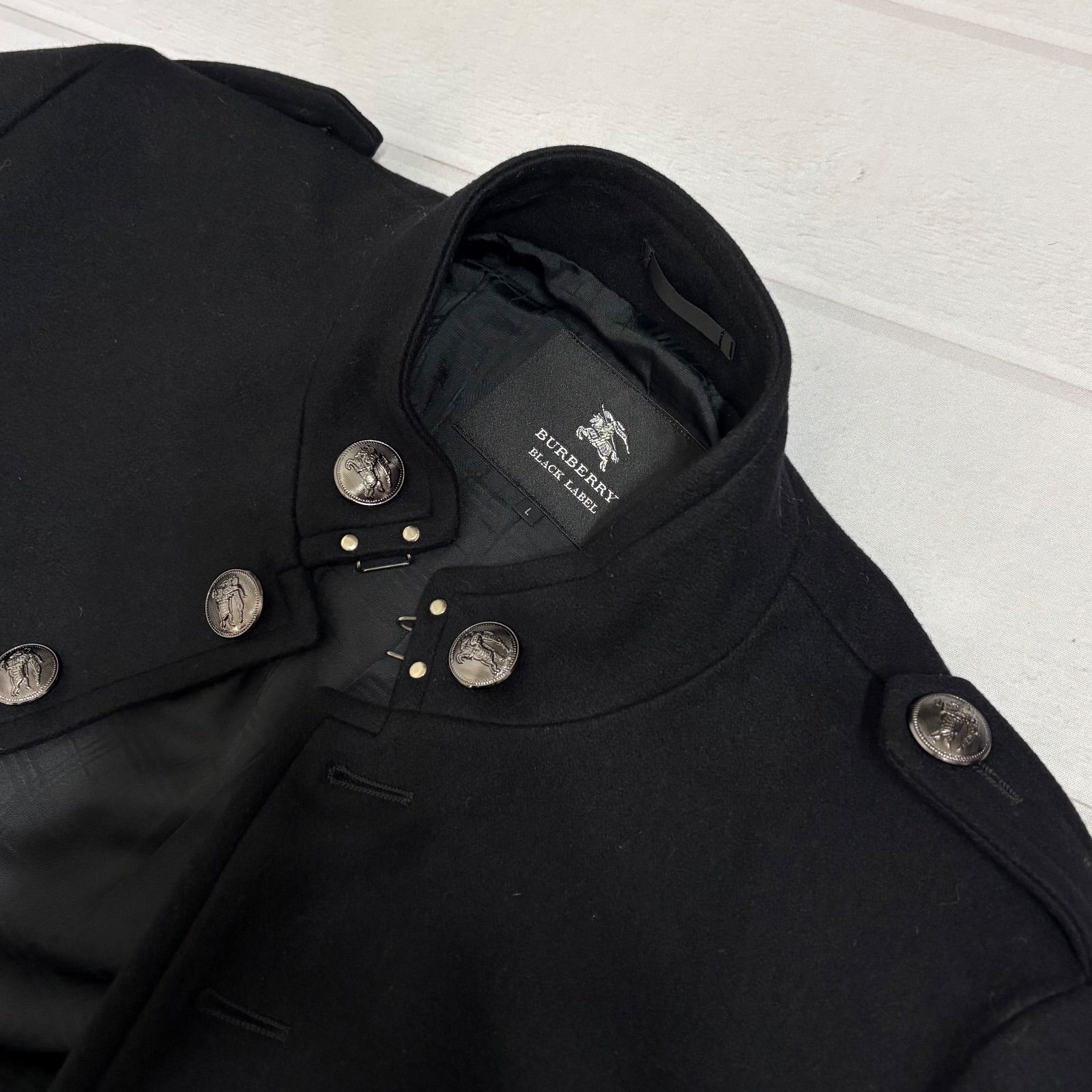 美品 バーバリーブラックレーベル Burberry Black label カシミヤ混