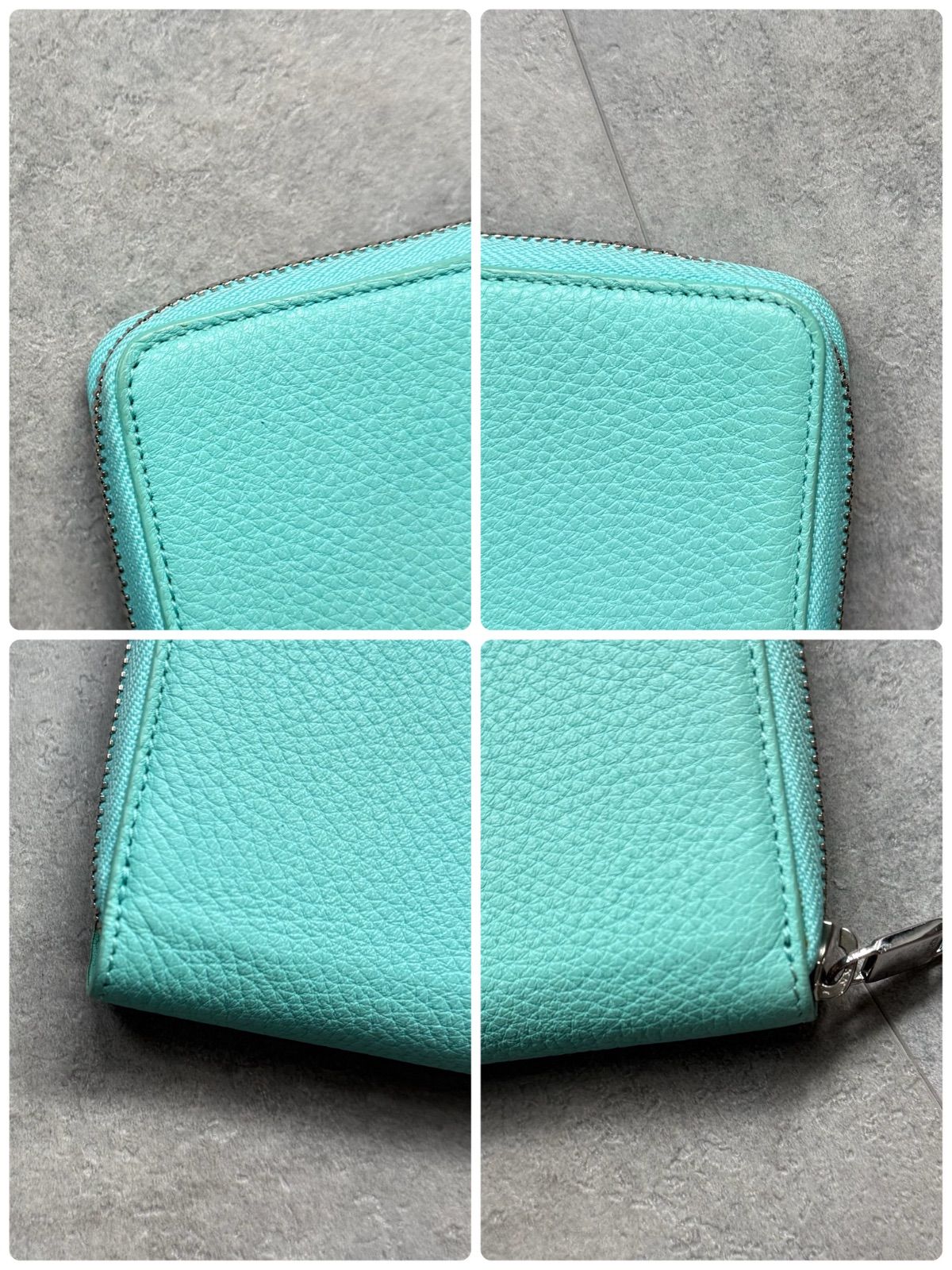 Tiffany & Co. ティファニー ラウンドジップ コンパクトウォレット 二