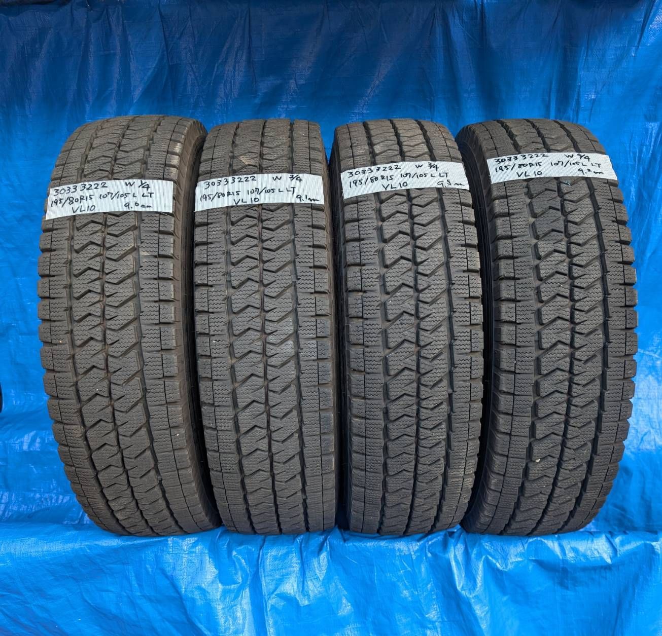 3033) 早い者勝ち！195/80R15 107/105N LT VL10 ブリヂストン