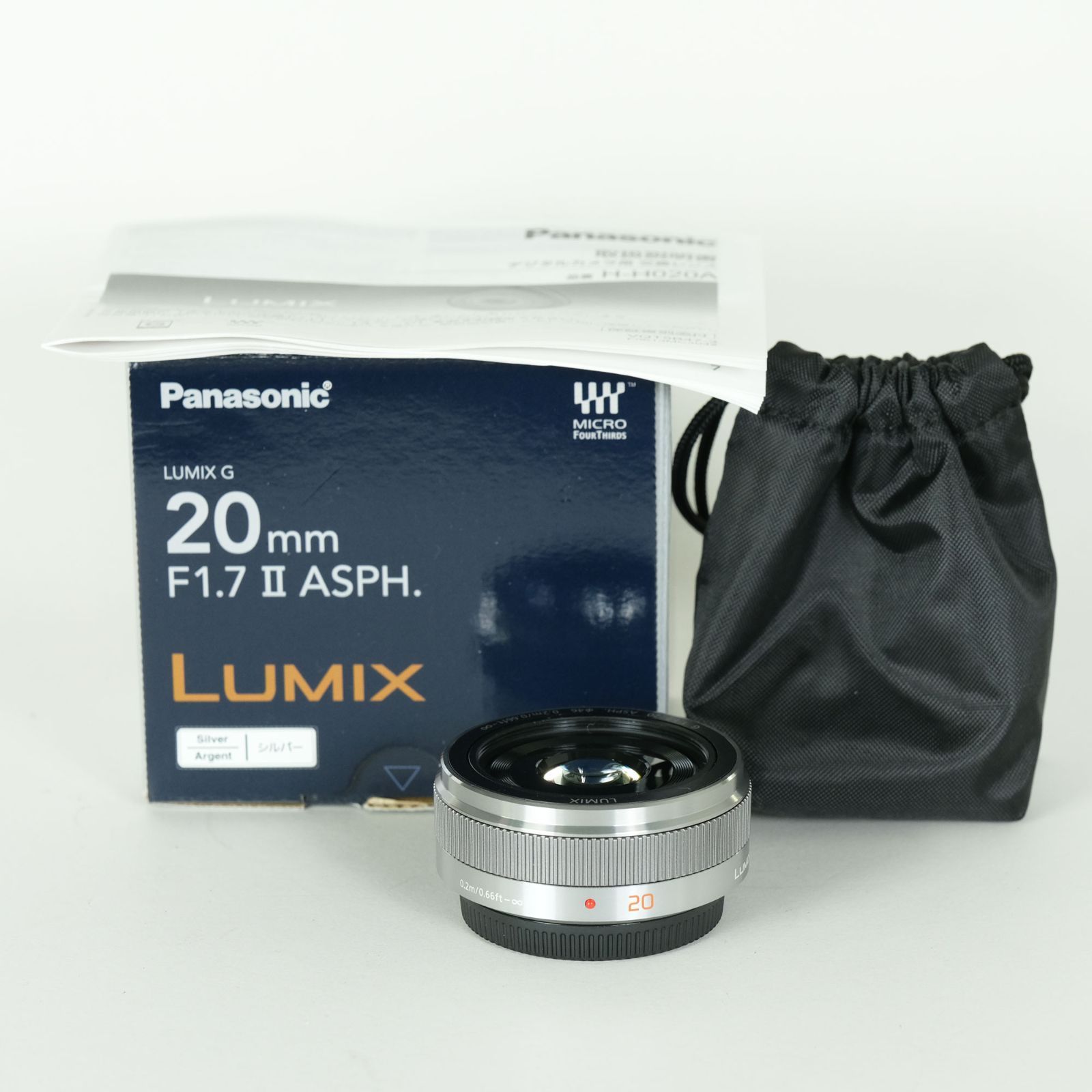 新品同様] Panasonic LUMIX G 20mm F1.7 II ASPH. [シルバー
