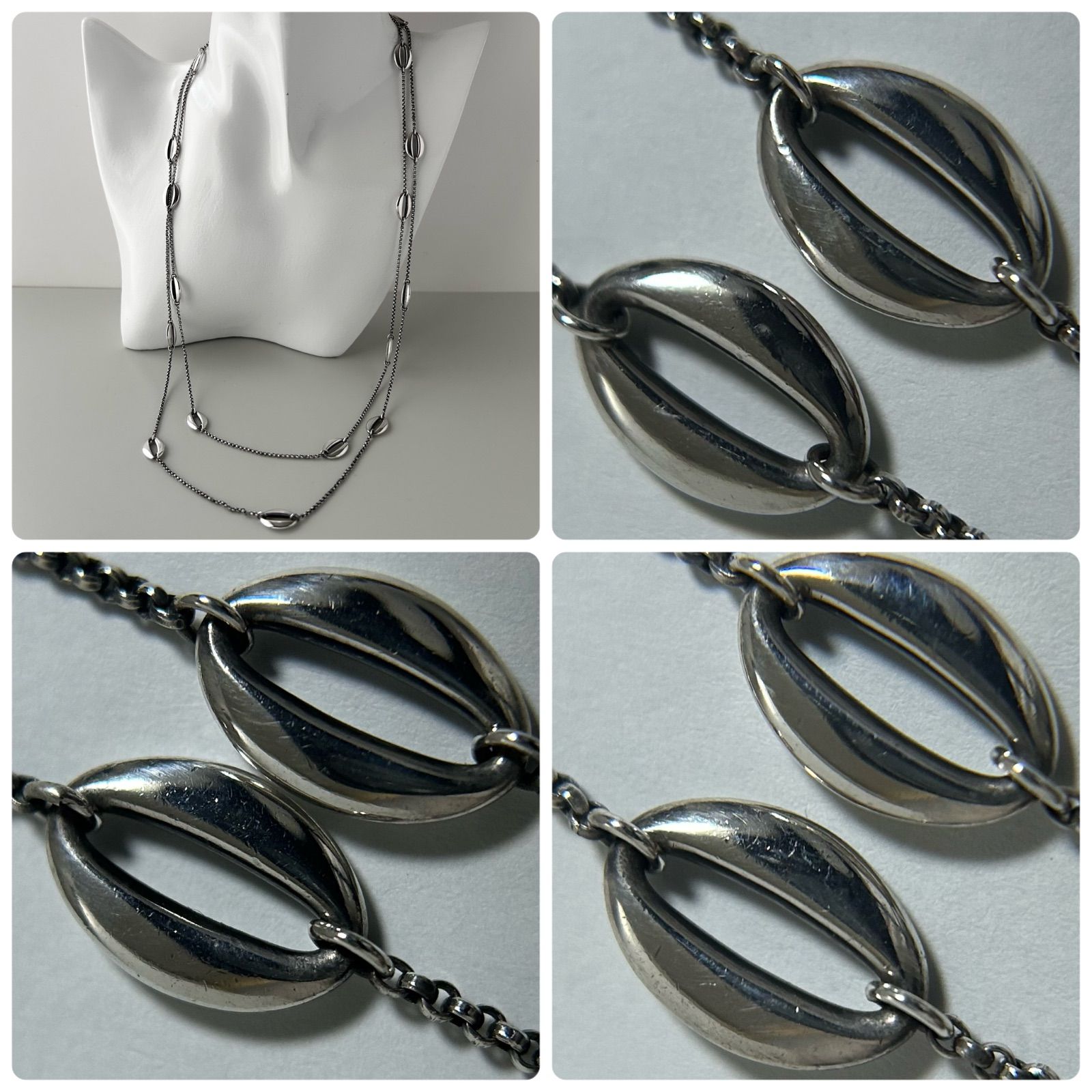 ジョージジェンセン ロング ネックレス ゼファー AG925 Georg Jensen