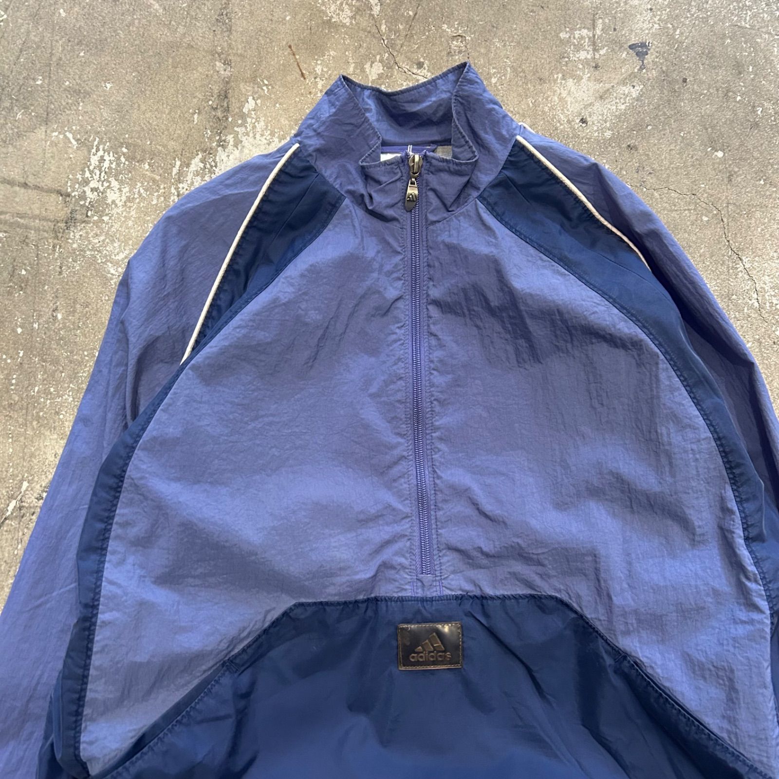 90s adidas アディダス ナイロンジャケット ハーフジップ ジャージ