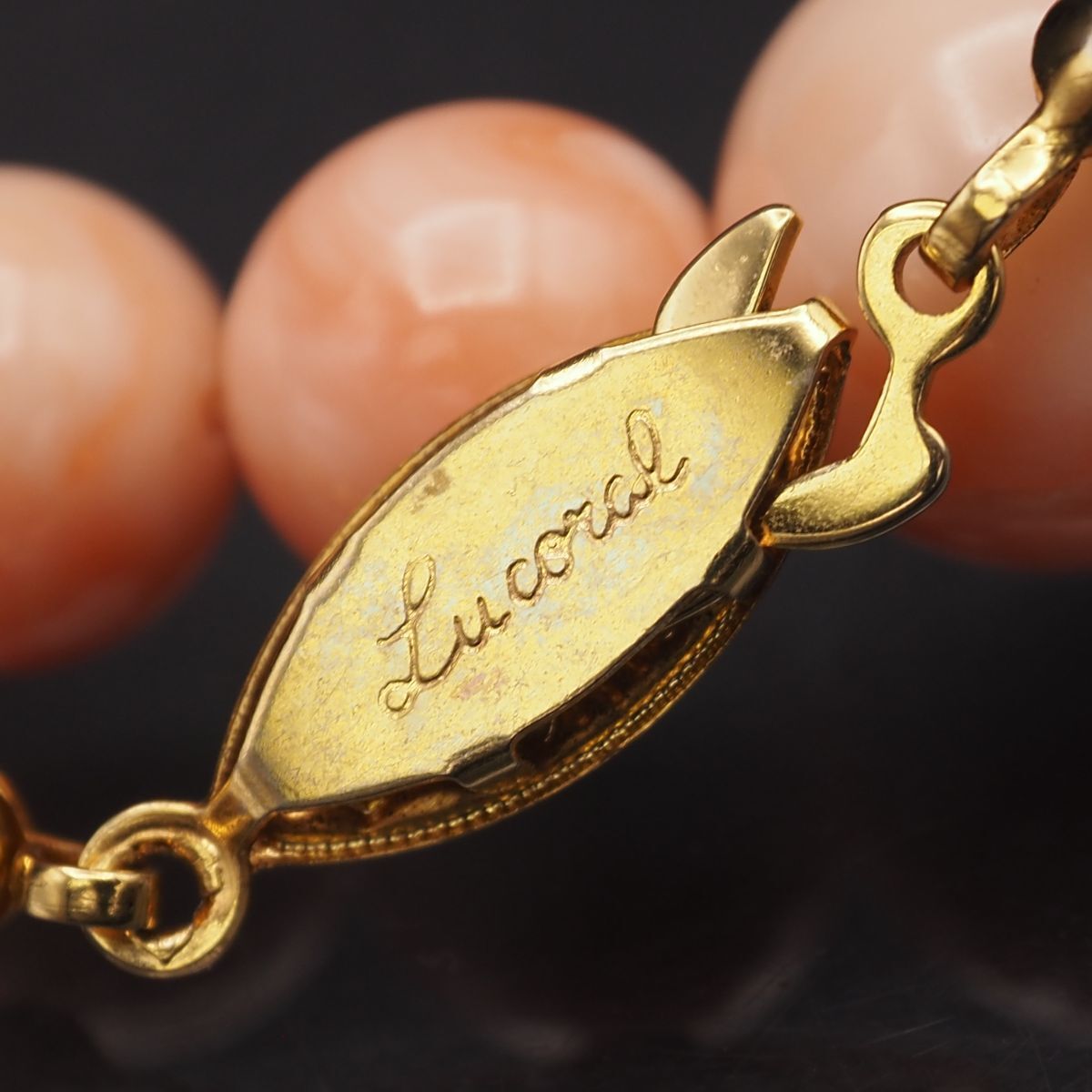 S209 珊瑚 サンゴ S925刻印 ネックレス 彫刻 デザイン シルバー 【SJ
