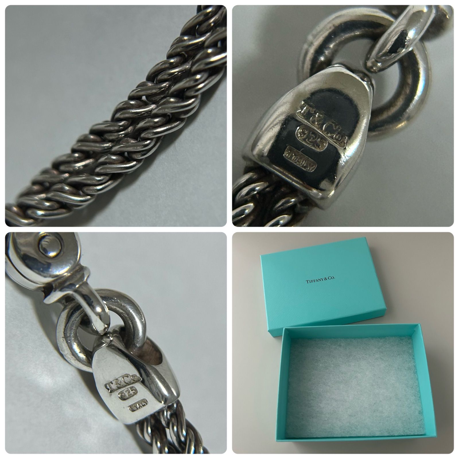 美品　ティファニー　ダブルロープ センター ノット ネックレス スターリング 楽天市場】ティファニー ダブルロープセンターノット ネックレス