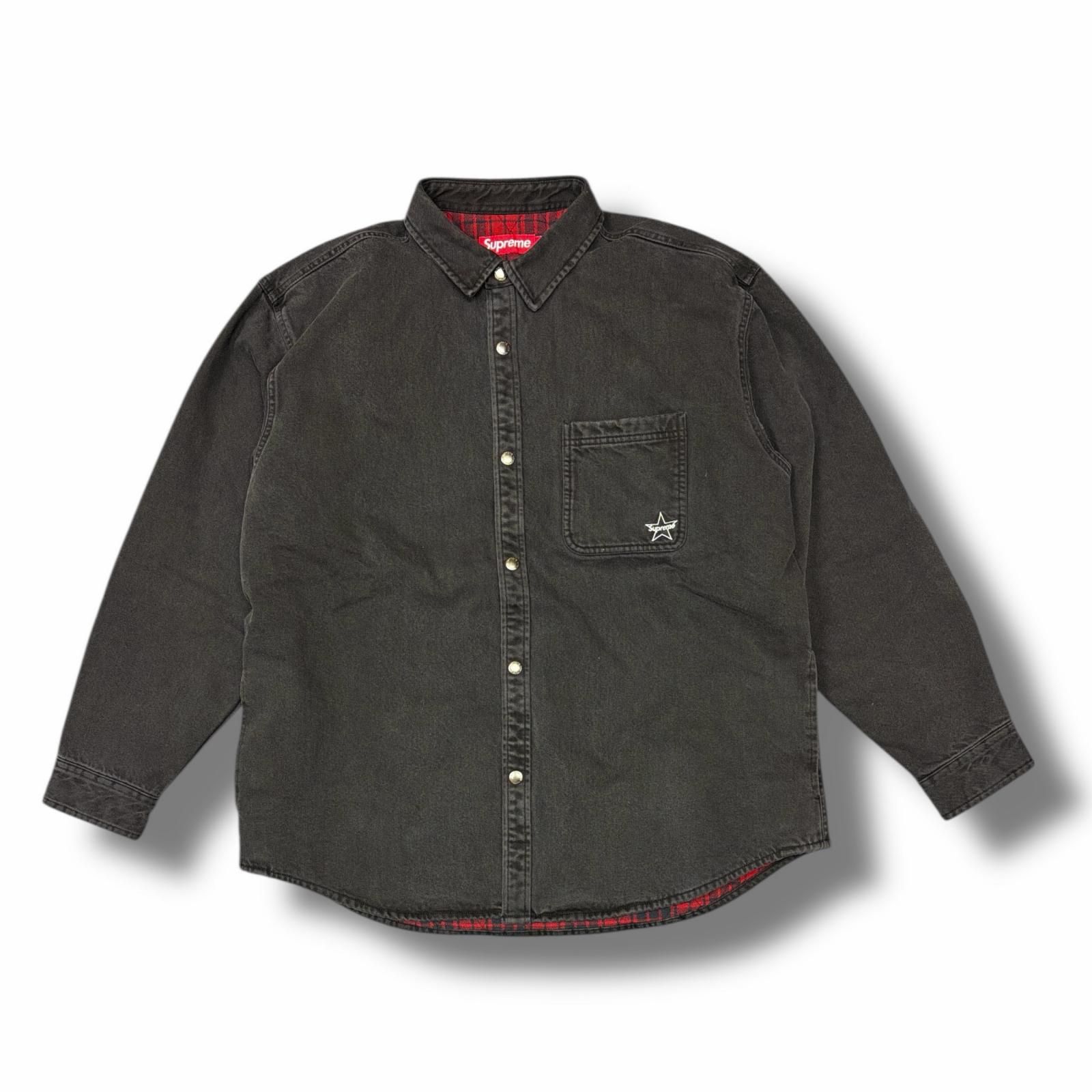 国内正規 未使用 Supreme 25AW Quilted Lined Denim Snap Shirt