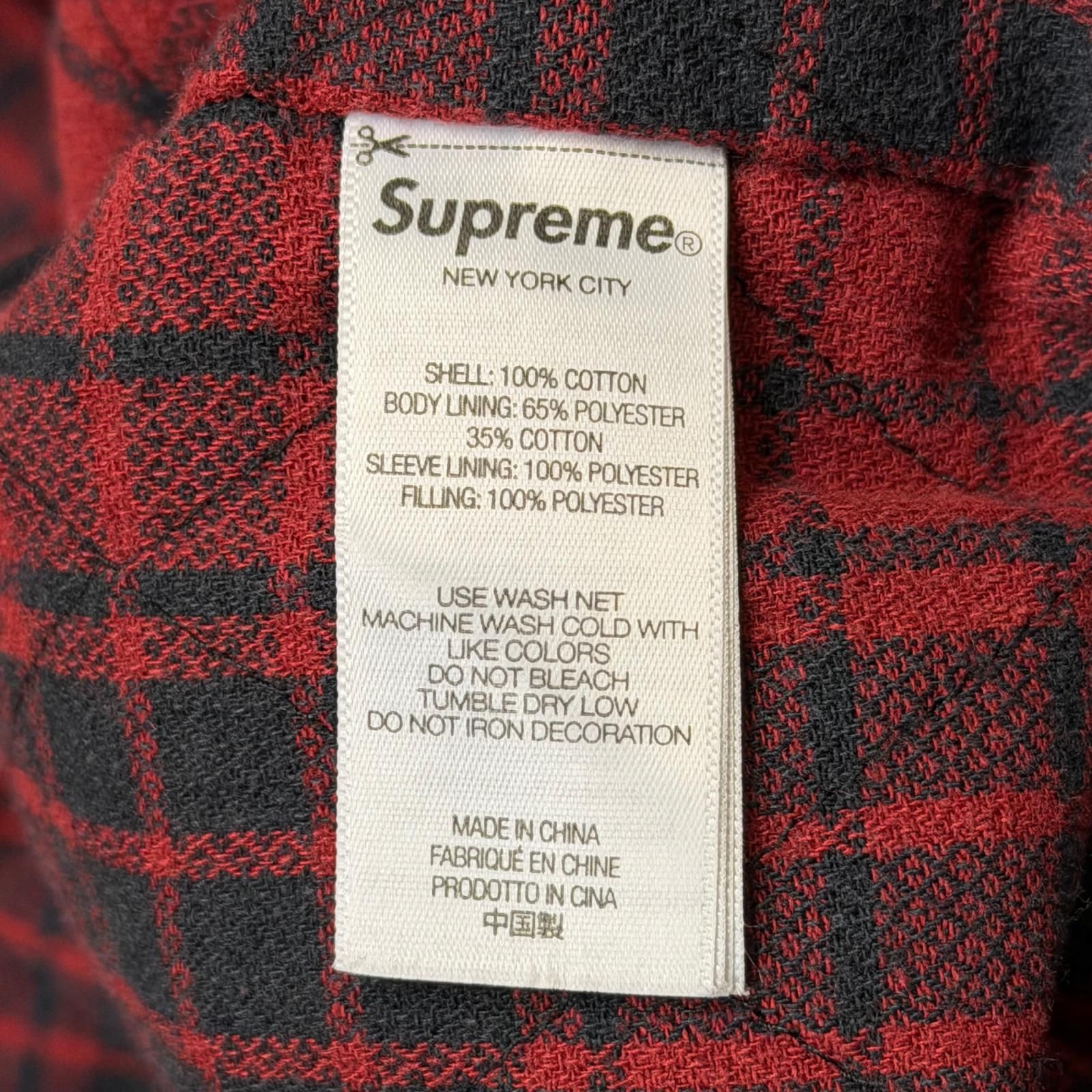 国内正規 未使用 Supreme 25AW Quilted Lined Denim Snap Shirt キルテッドラインドデニムスナップシャツ  シュプリーム ブラック L （5985M） 国内正規 未使用 Supreme 25AW Quilted Lined Denim Snap Shirt