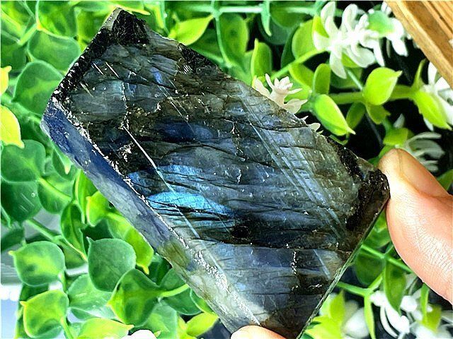 天然ラブラドライト原石 ラブラドライト原石[T703-4061]