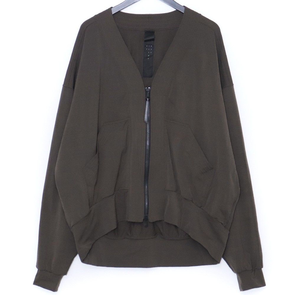 THE VIRIDI-ANNE NYLON SMOOTH ZIP-UP CARDIGAN サイズ3 ブラウン VI