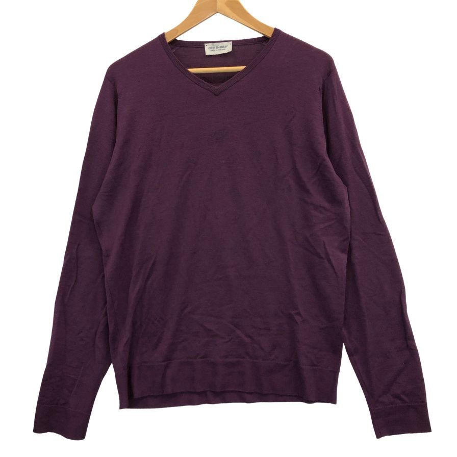 ジョンスメドレー ニットセーター ウール ハイゲージ Vネック【AFB4
