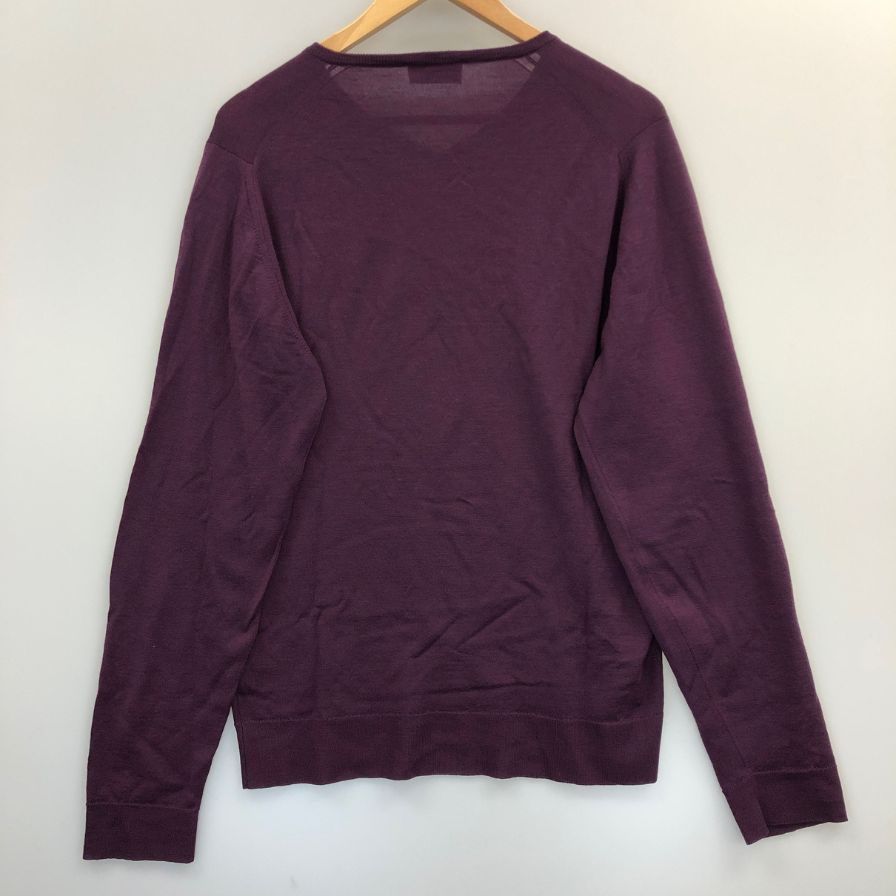 未使用 ジョンスメドレー ☆ ウール ニット プルオーバー 英製 M Ｖネック ジョンスメドレー ニットセーター ウール ハイゲージ Vネック【AFB4