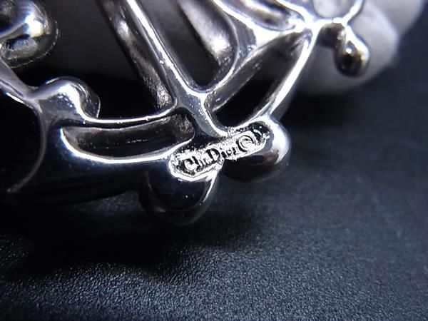 ■新品同様■ ChristianDior クリスチャンディオール ラインストーン ピンブローチ ピンバッチ アクセサリー シルバー系 FC0099 □新品同様□ ChristianDior クリスチャンディオール ラインストーン