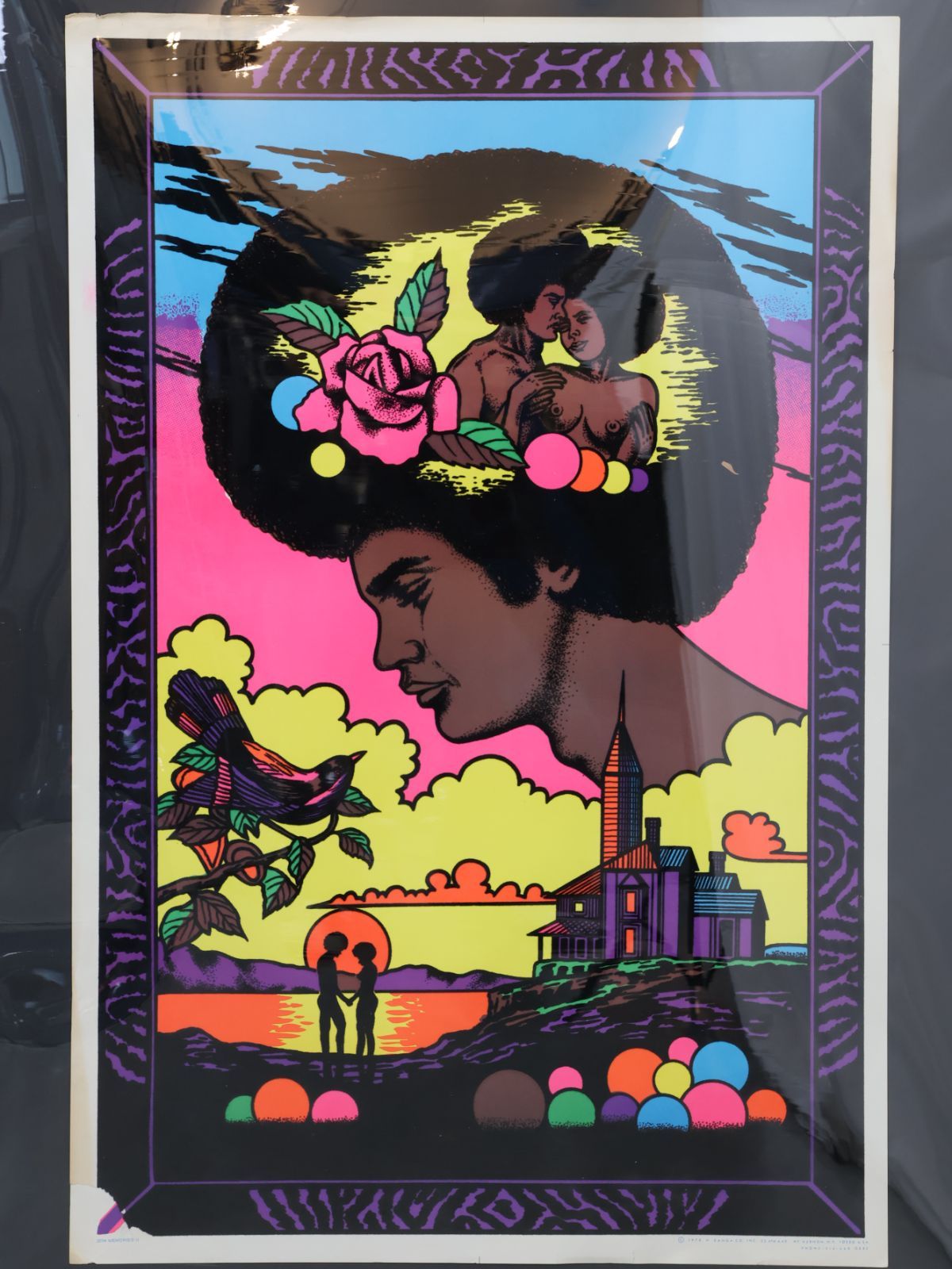 1970年代 ヴィンテージ メンズメモリー ブラックライト ポスター