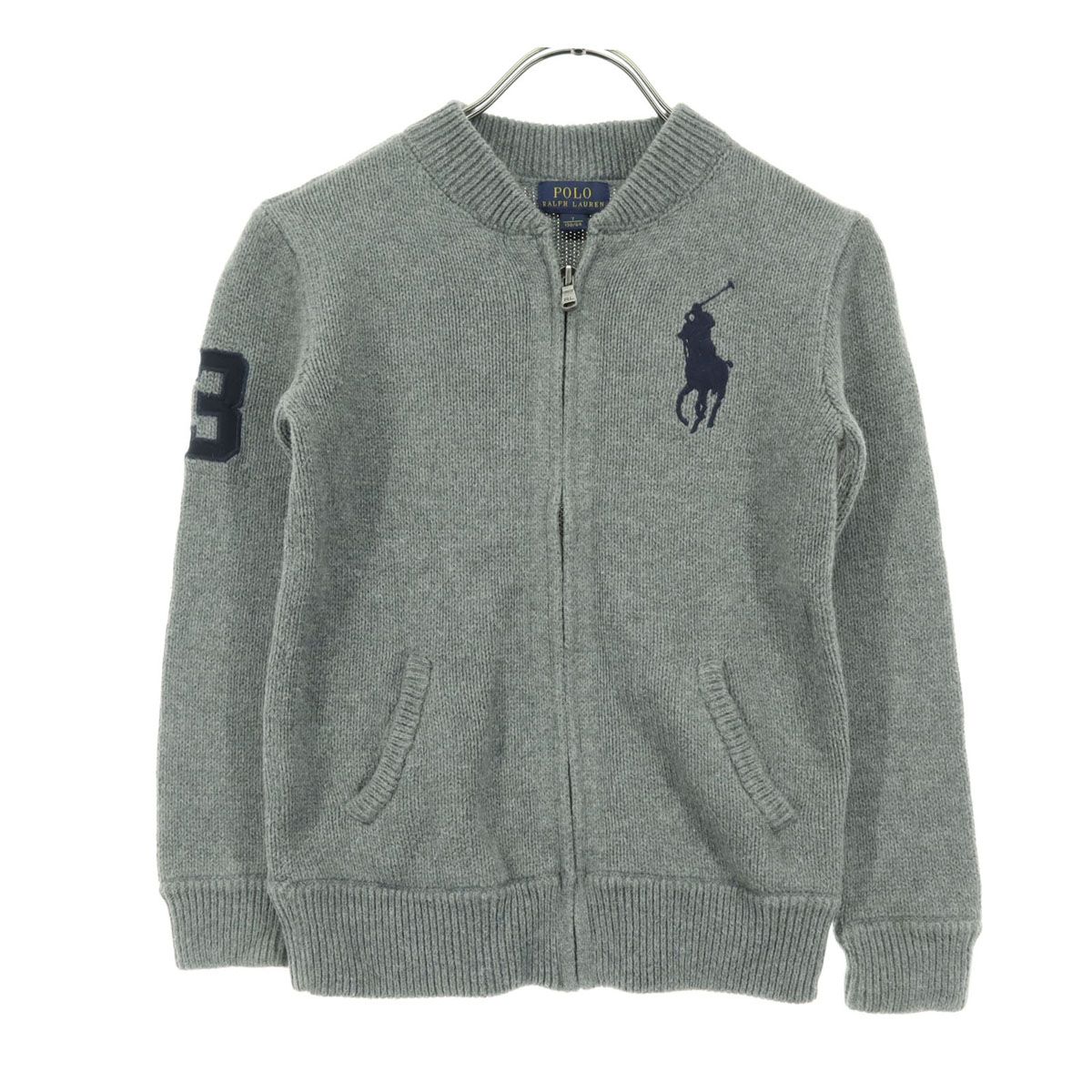 ラルフローレン スーツ　130 ニットジャケット　グレー POLO RALPH LAUREN ポロラルフローレン 長袖 ニットジャケット 130