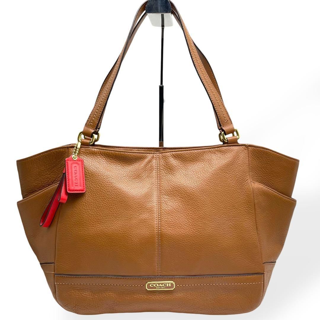 極美品　coach  シグネチャー　トートバッグ　ブラウン　F55364 極美品 COACH コーチ トートバッグ 肩掛け レザー ブラウン 大容量 A4
