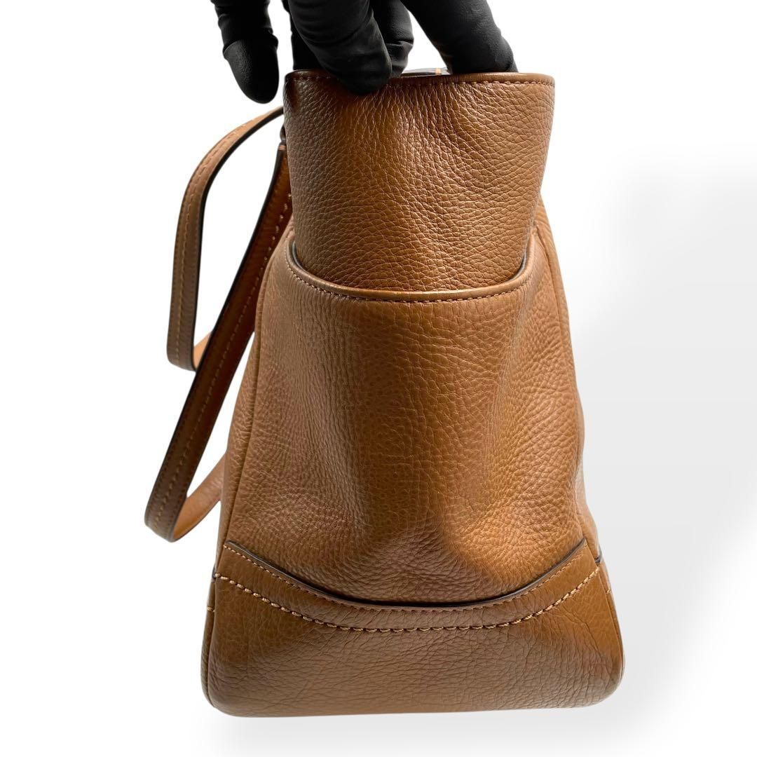 極美品 COACH コーチ トートバッグ 肩掛け レザー ブラウン 大容量 A4