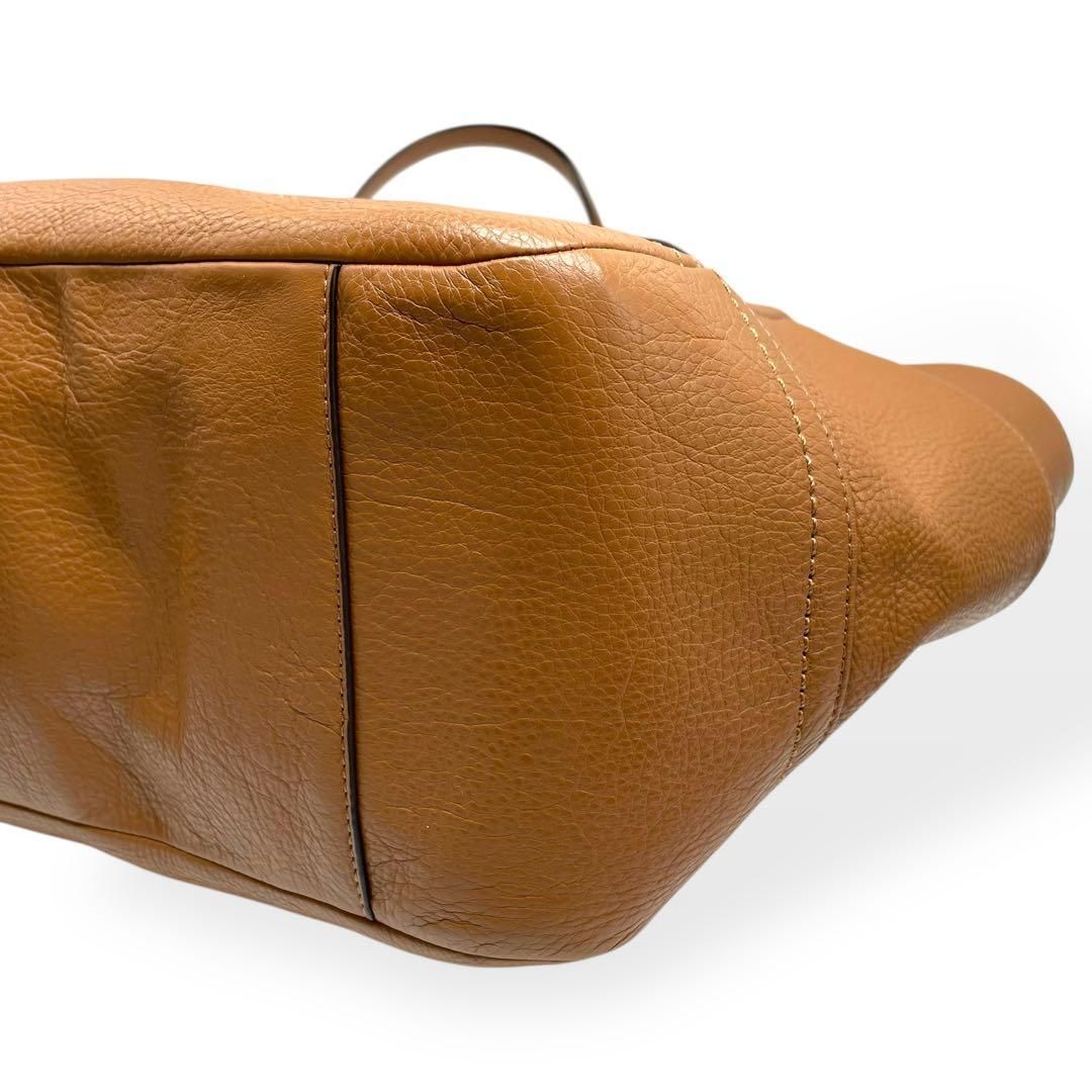 極美品 COACH コーチ トートバッグ 肩掛け レザー ブラウン 大容量 A4