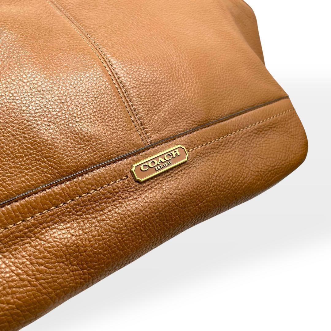 極美品 COACH コーチ トートバッグ 肩掛け レザー ブラウン 大容量 A4