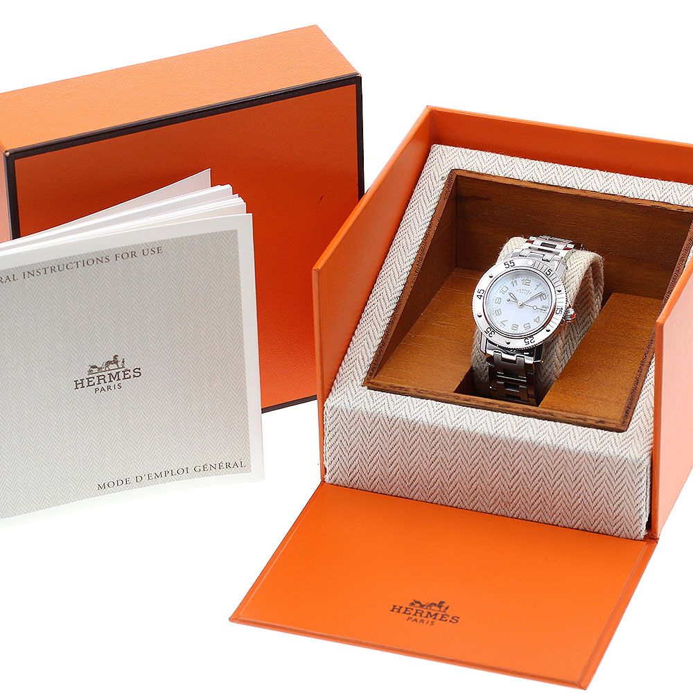 エルメス HERMES CL5.210 クリッパー ダイバー デイト クォーツ レディース 内箱付き_835134 エルメス HERMES CL5.210 クリッパー ダイバー デイト クォーツ