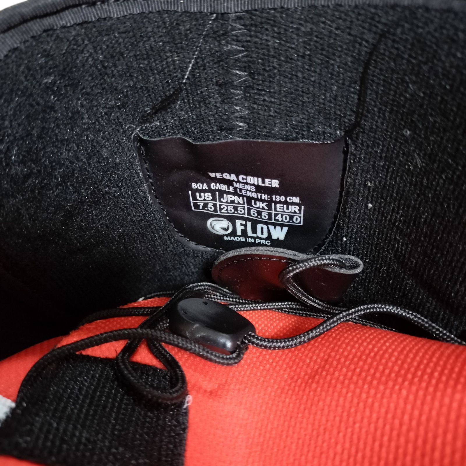 中古美品】FLOW VEGA COILER BOA スノーボードブーツ 25.5cm フロー