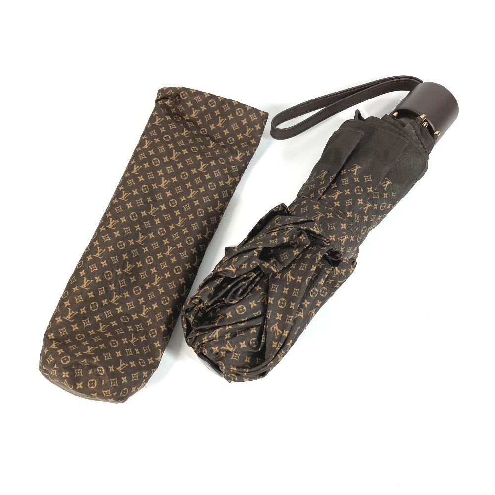 LOUIS VUITTON ルイヴィトン 傘 パラプリュイ ポリエステル ブラウン