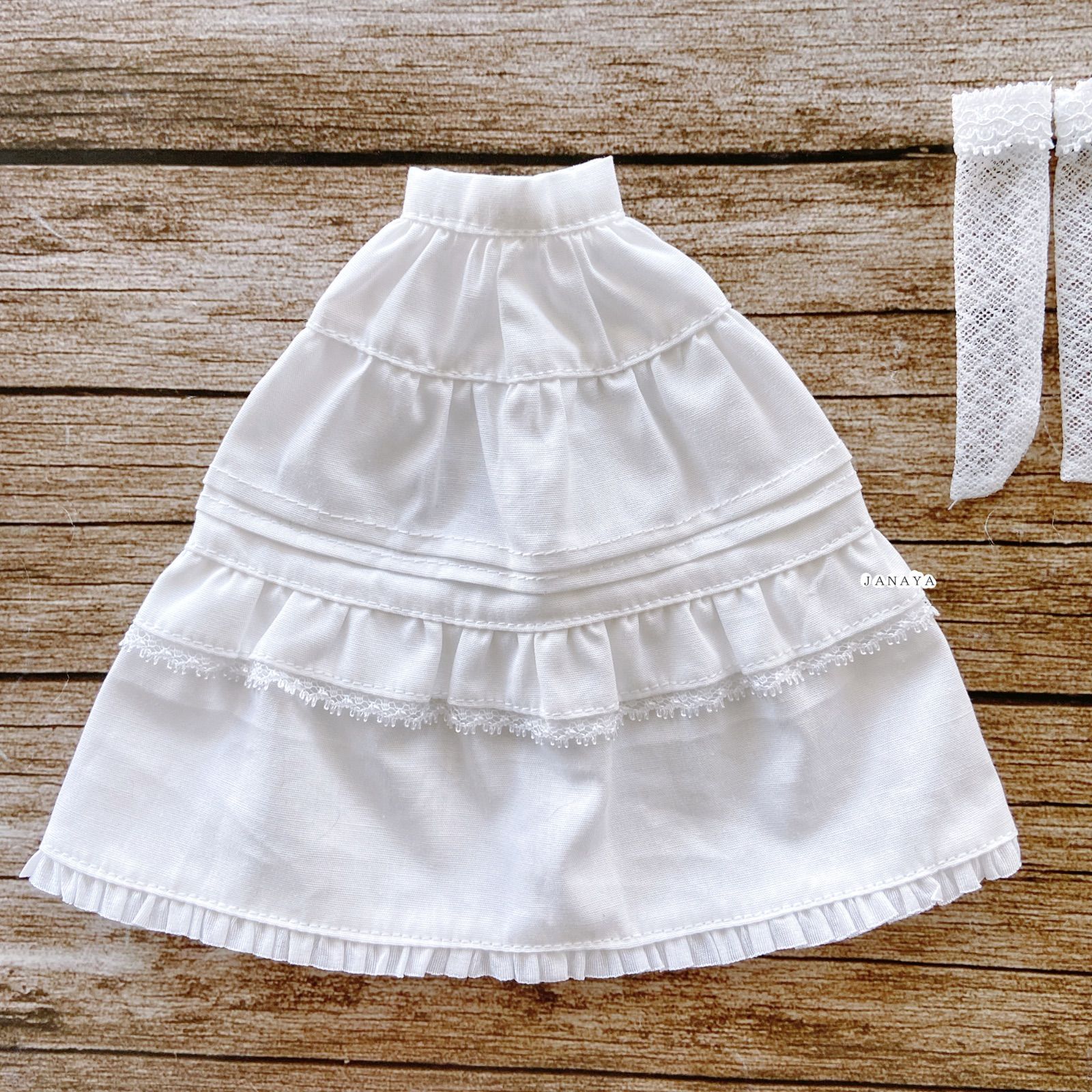 ブライス　フランスレースお洋服　3点セット オビツ24用 JANAYA ハンドメイド オビツ24服 ブライス服 ピンク洋服 3点セット