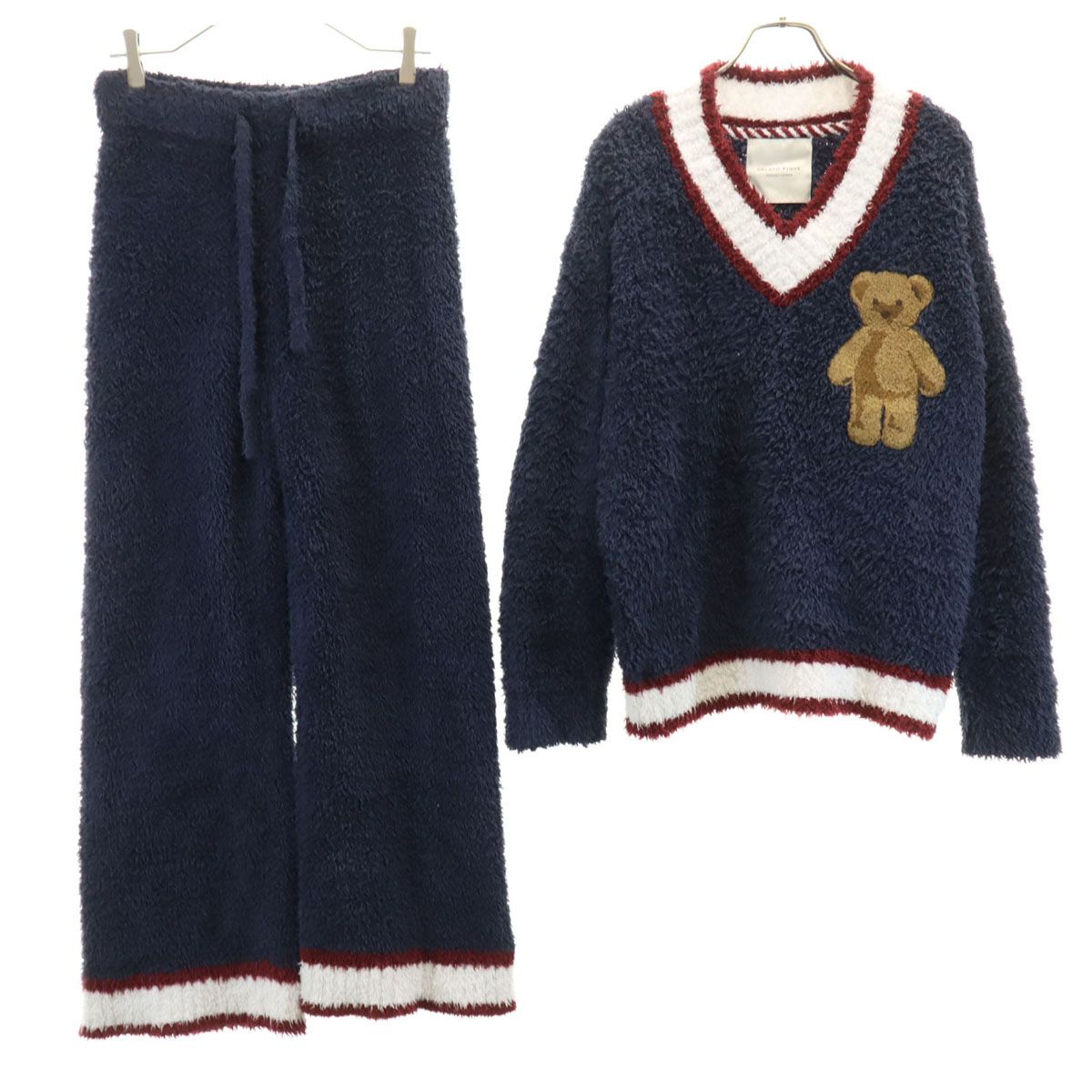 gelato pique ジェラートピケ ホリデーベア刺繍 長袖 ルームウェア