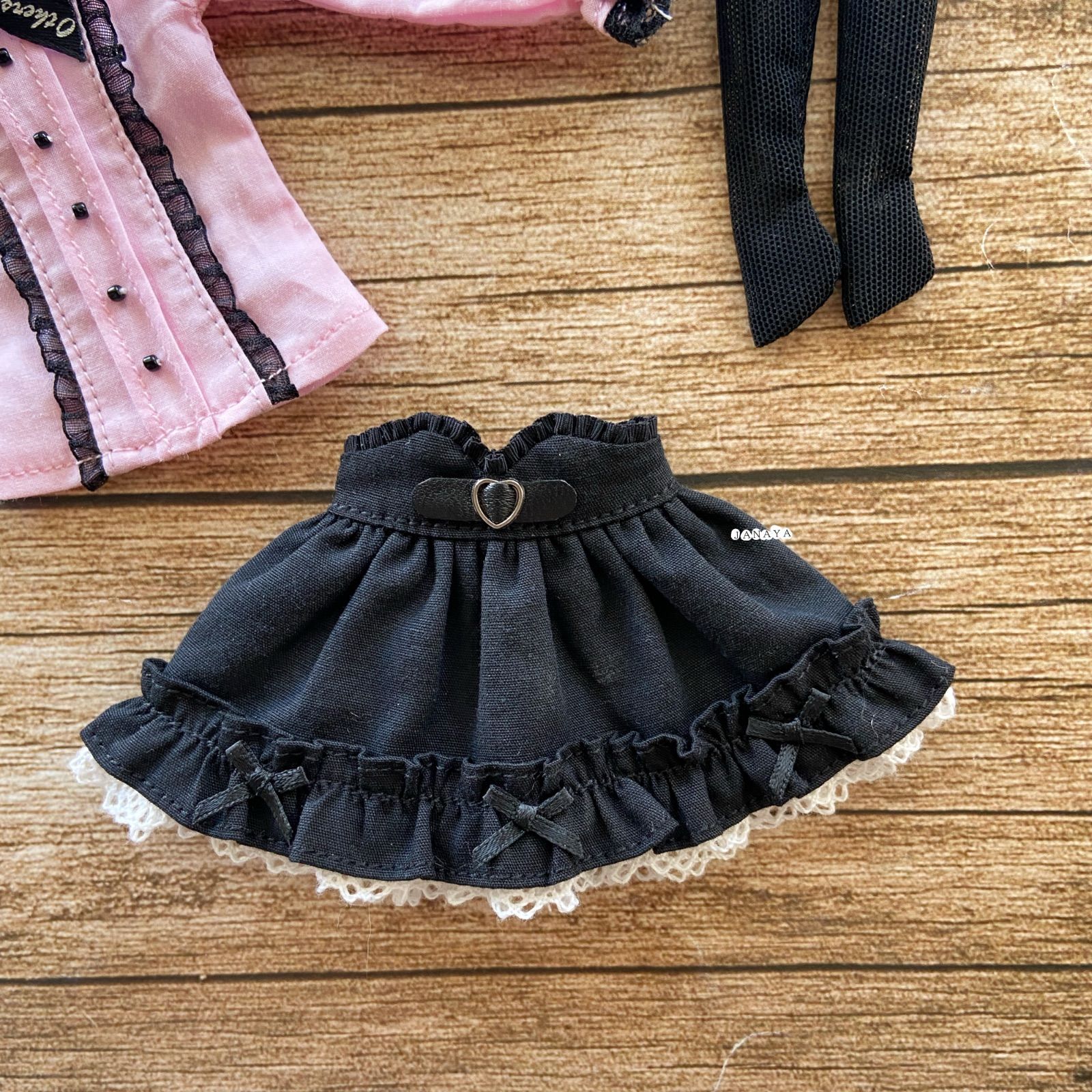 JANAYA ハンドメイド オビツ24服 ブライス服 ピンク洋服 3点セット
